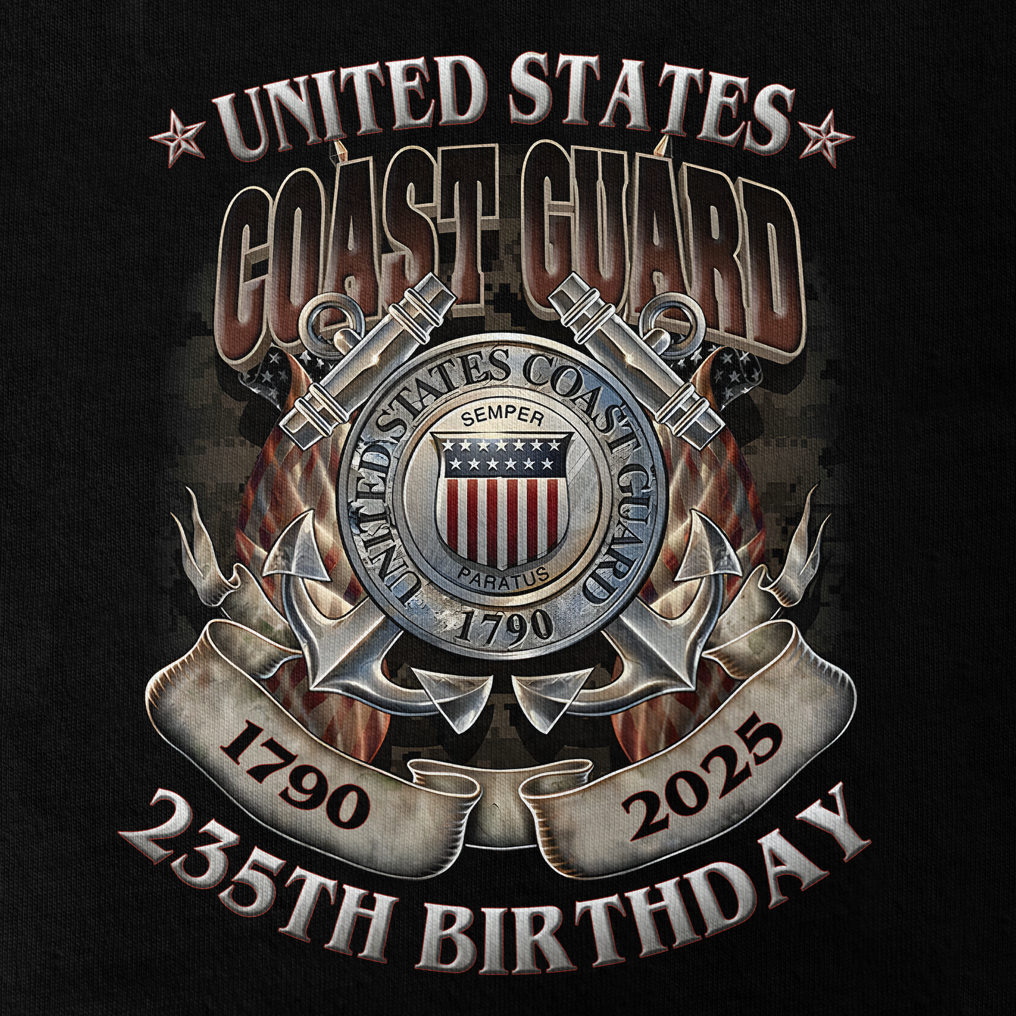 Coast Guard 235th Birthday Double Side Classic T-shirt