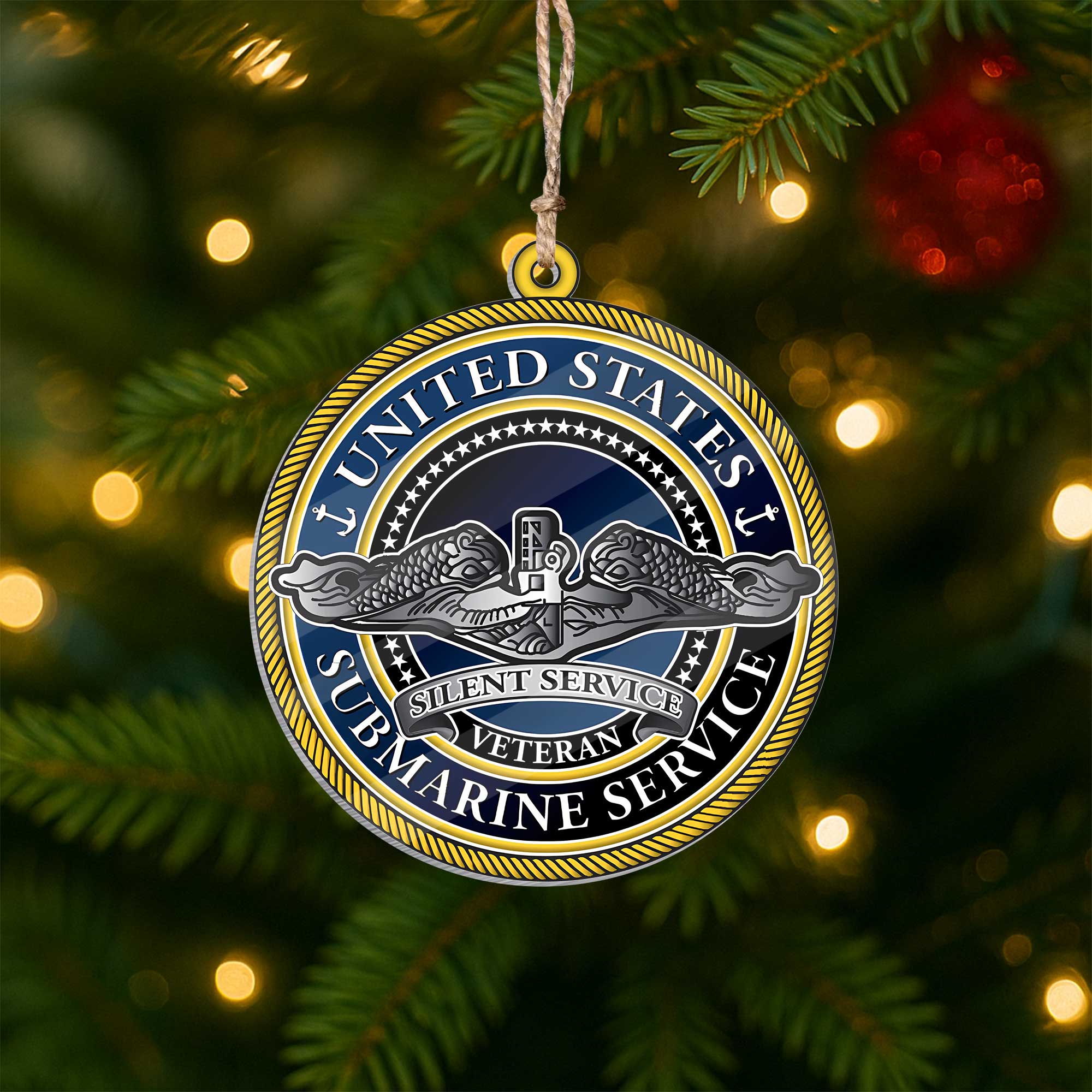 Navy Submarine Acrylic Ornament