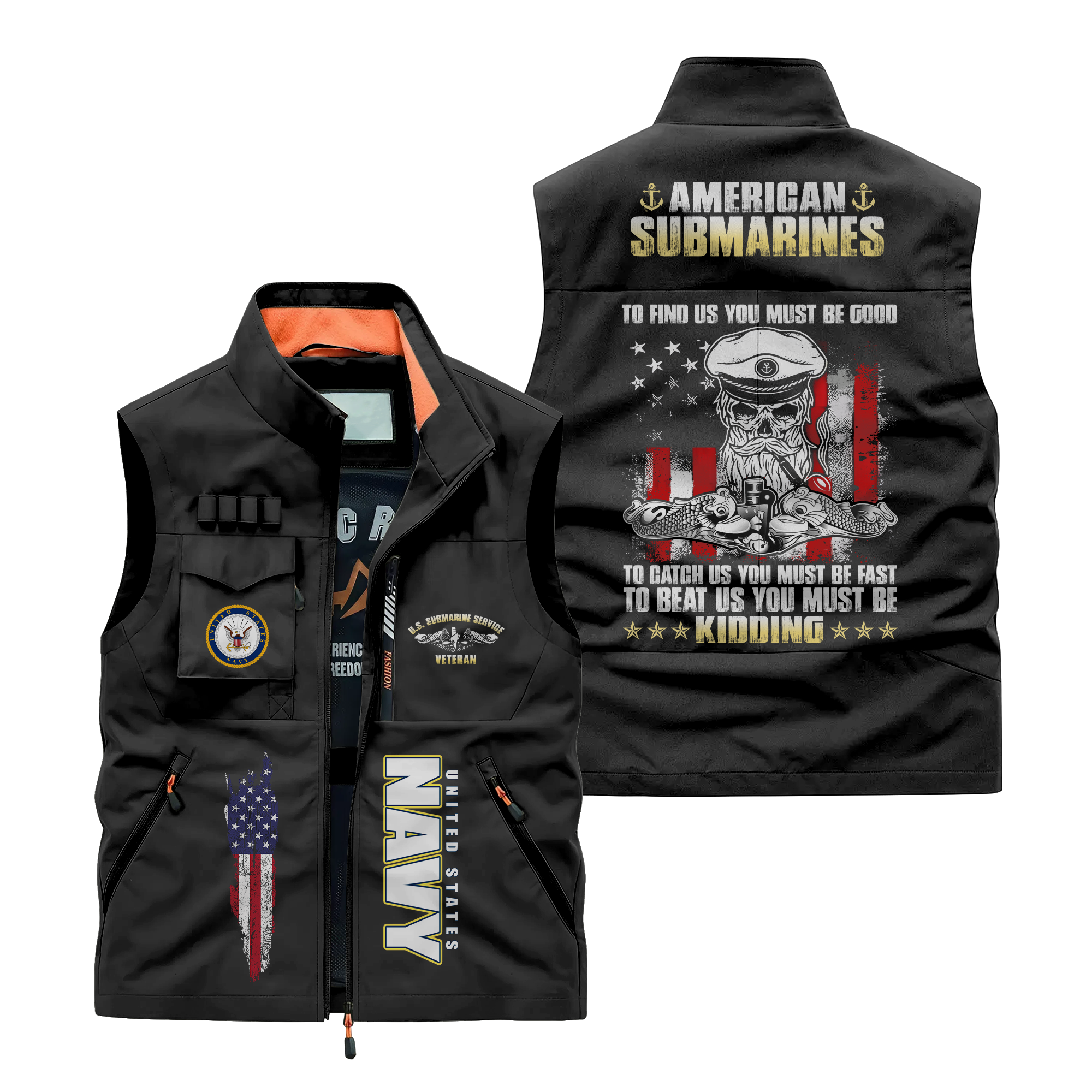 Navy Submarine To Find Us You Must Be Good Pocket Vest
