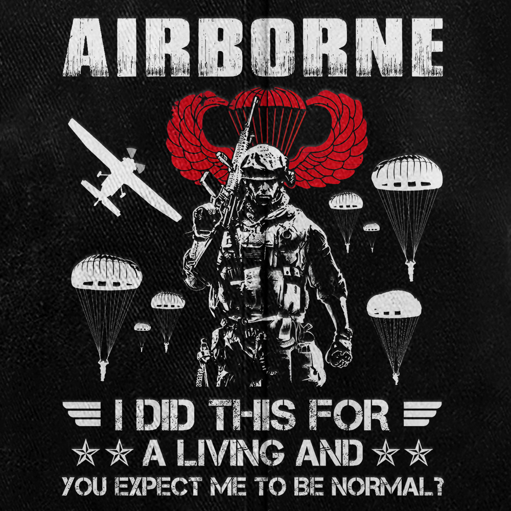 Airborne I Did This For A Living Washed Cap