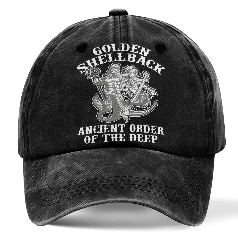 Personalizable Navy Shellback Washed Cap