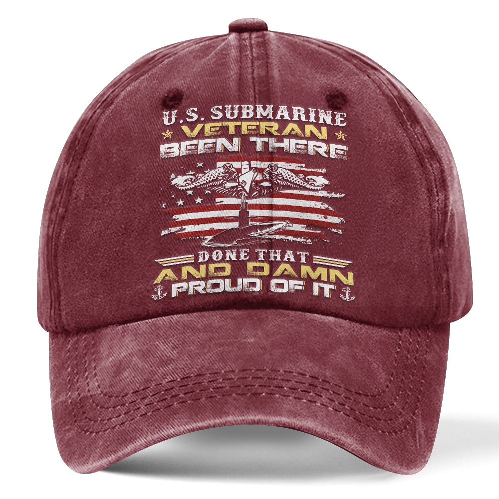 Navy Submarine Been There Done That Washed Cap