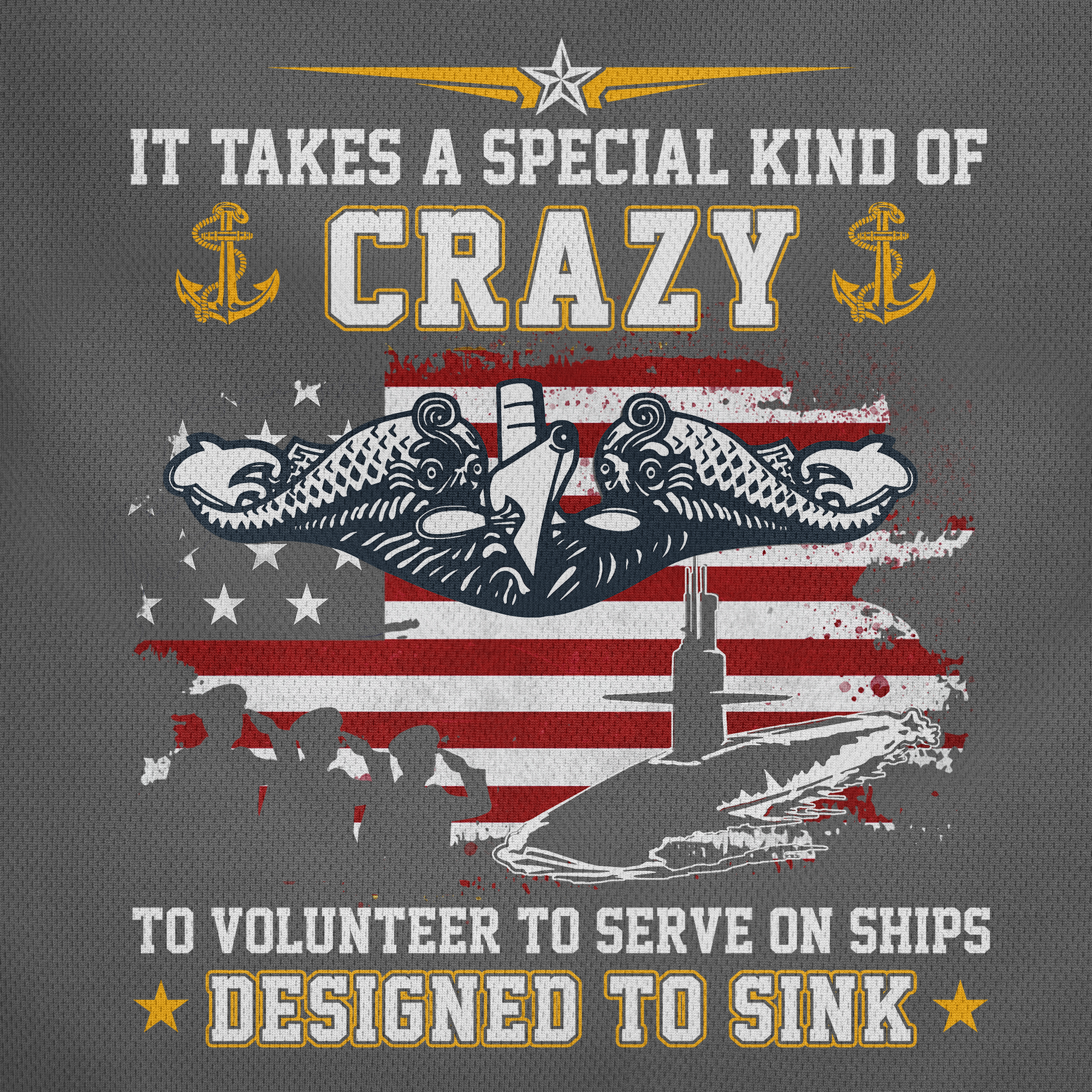 Navy Submarine Polo Shirt