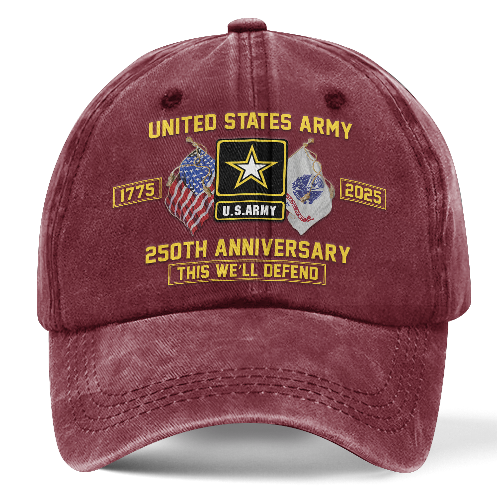 Army 250th Anniversary Washed Cap