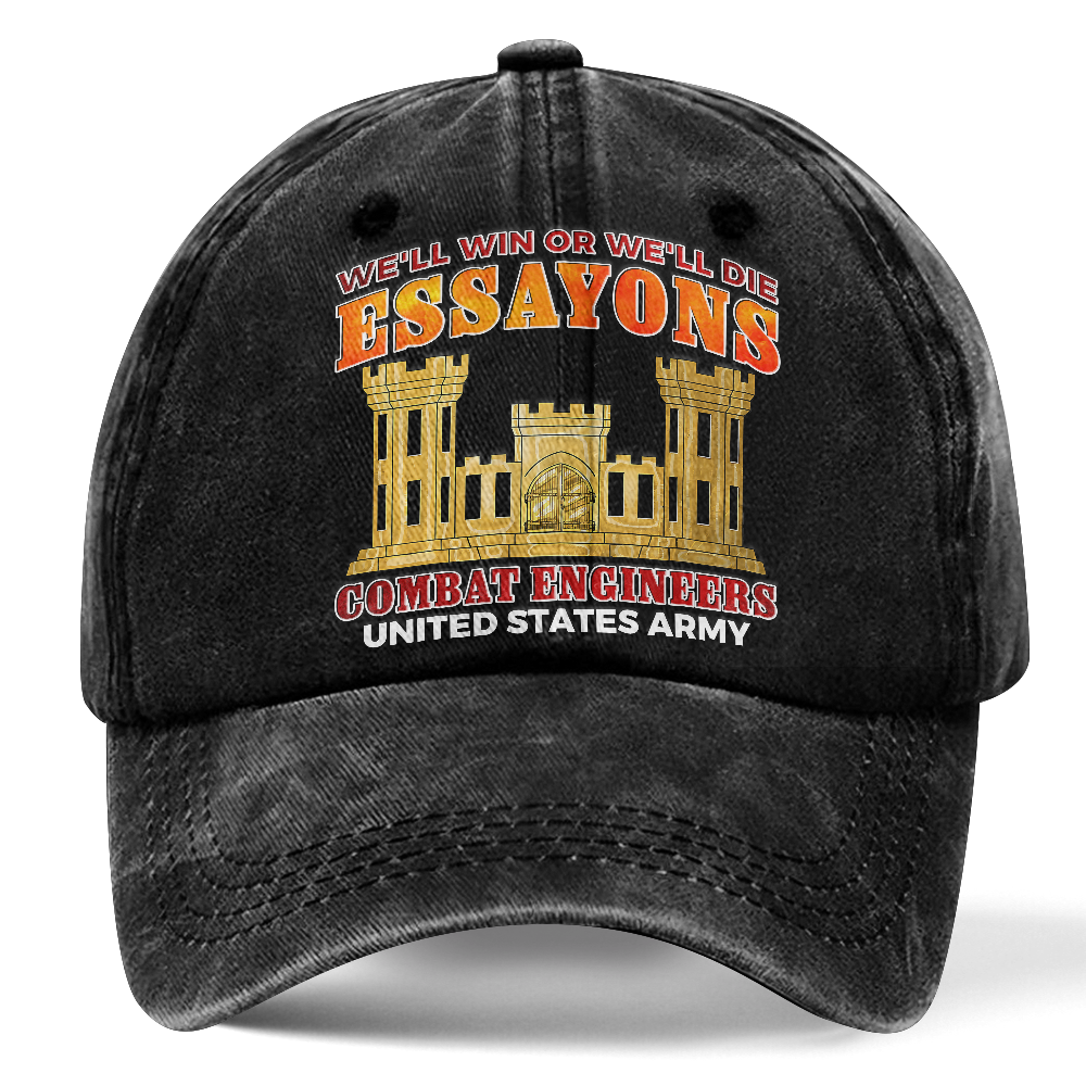 Personalizable Combat Engineer Washed Cap
