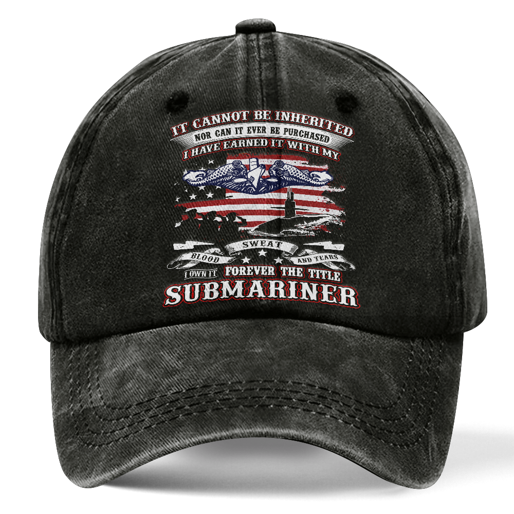 Navy Submarine Washed Cap