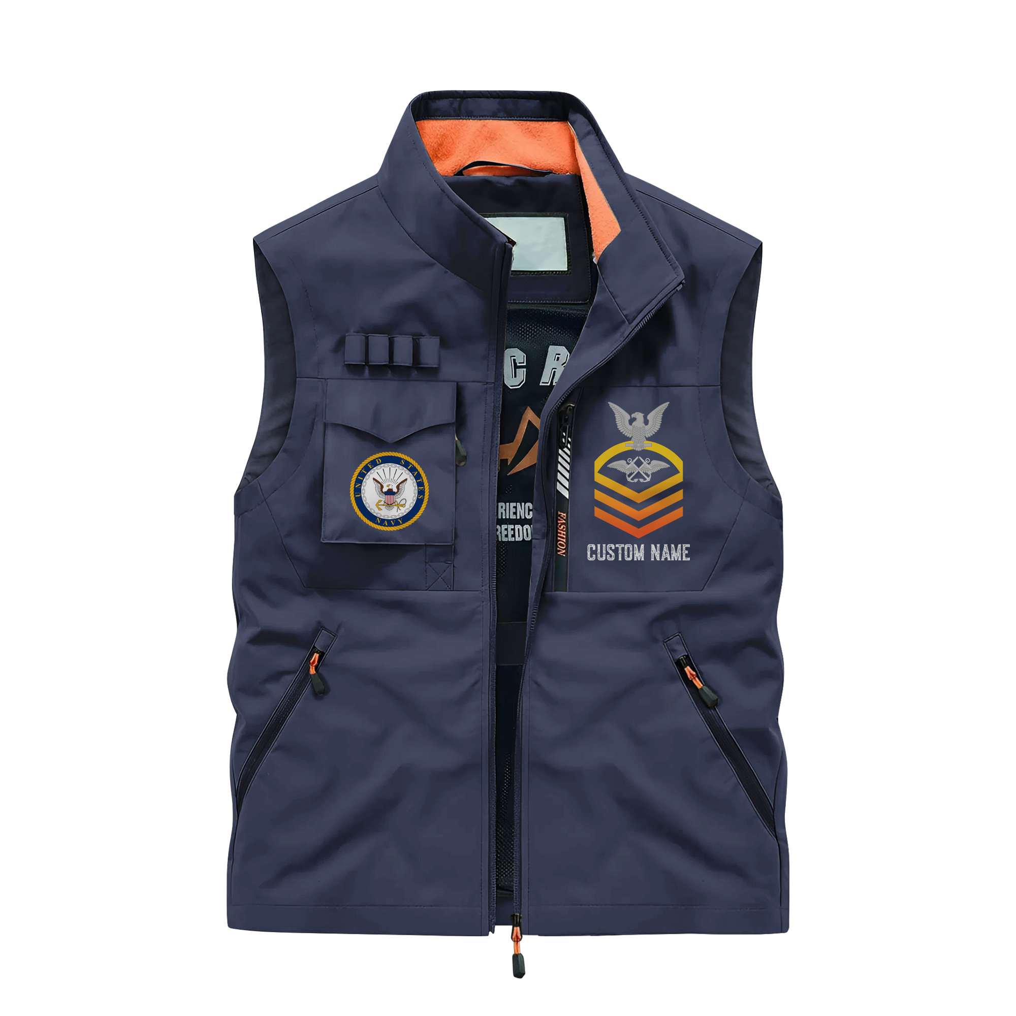 Personalizable Less Than 1% Navy Ship Pocket Vest