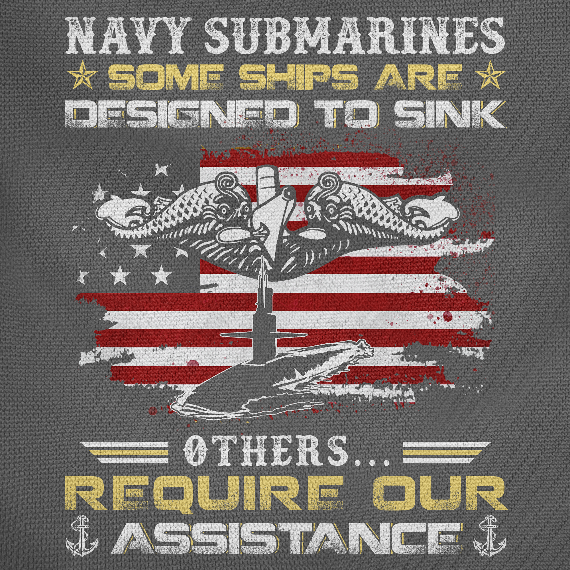 Navy Submarine Polo Shirt