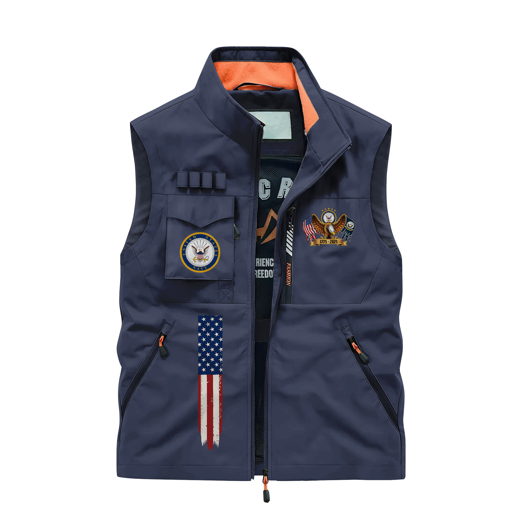 Navy 250th Anniversary Pocket Vest