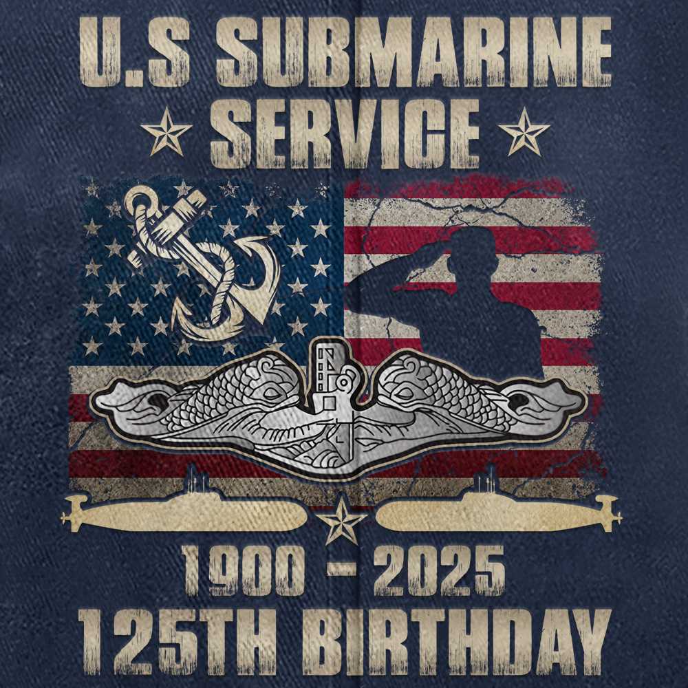 Navy Submarine 125th Birthday Washed Cap