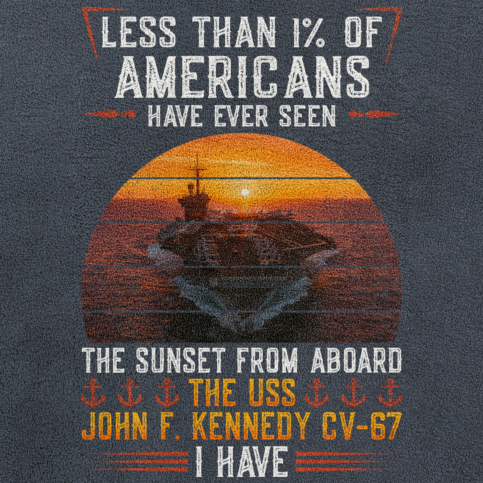 Personalizable Less Than 1% Navy Ship Half-Zip Raglan Sweatshirt