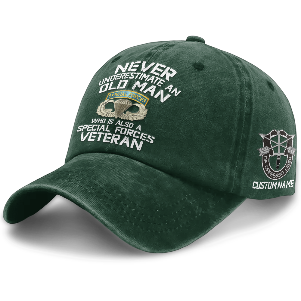 Personalizable Special Forces Washed Cap