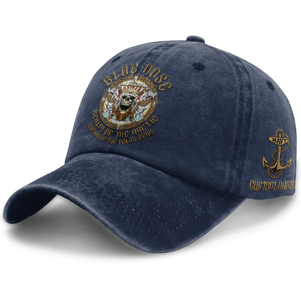 Personalizable Blue Nose Washed Cap