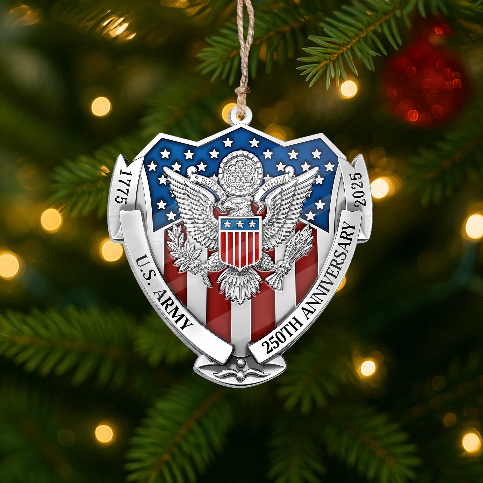 Army 250th Anniversary Acrylic Ornament