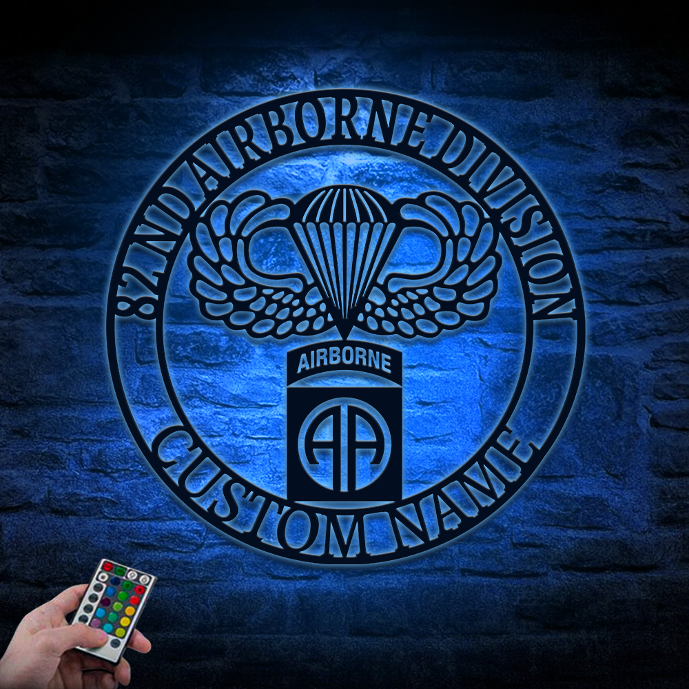 Personalized Airborne Metal Sign Wall Art