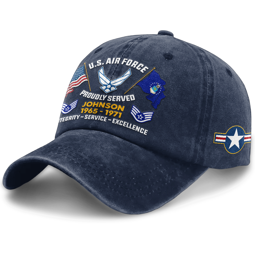 Personalizable Air Force Washed Cap