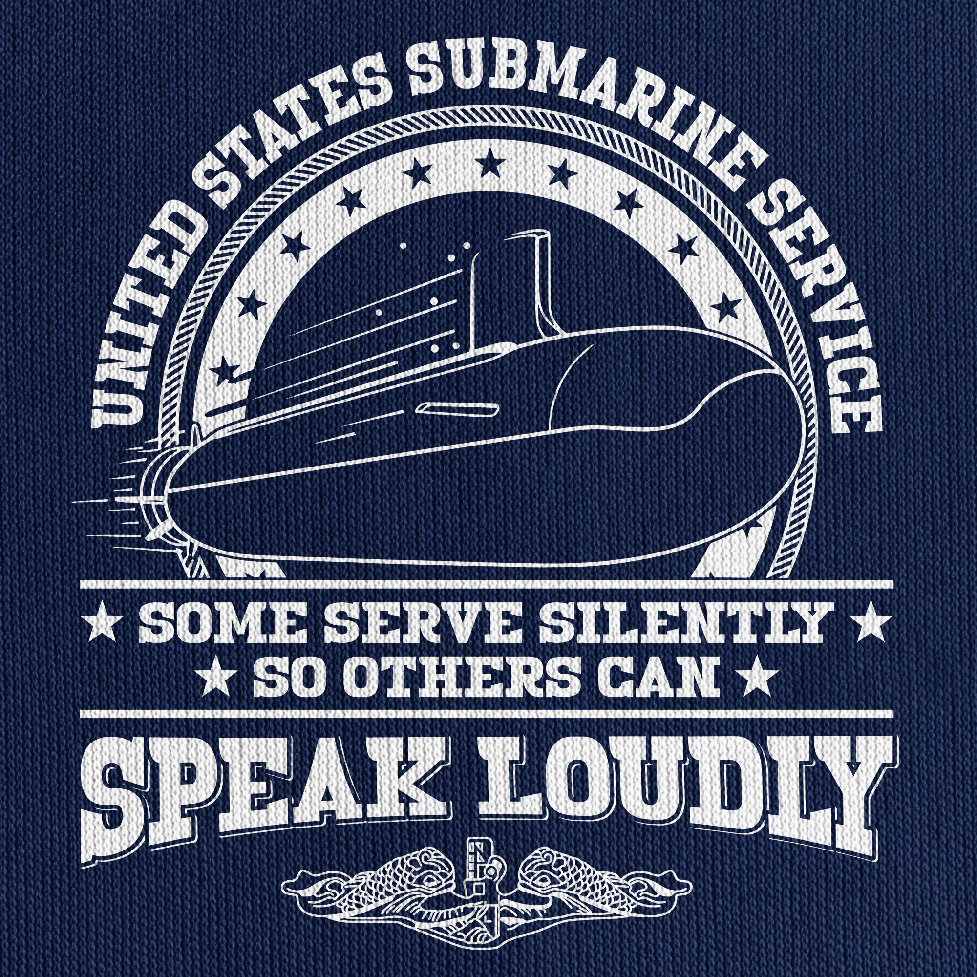 Navy Submarines Silent Service Quarter Zip Hoodie