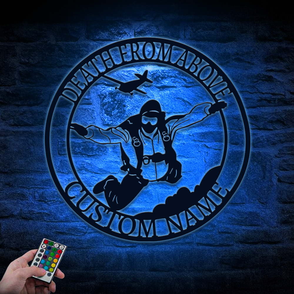 Personalized Airborne Death From Above Metal Sign Wall Art