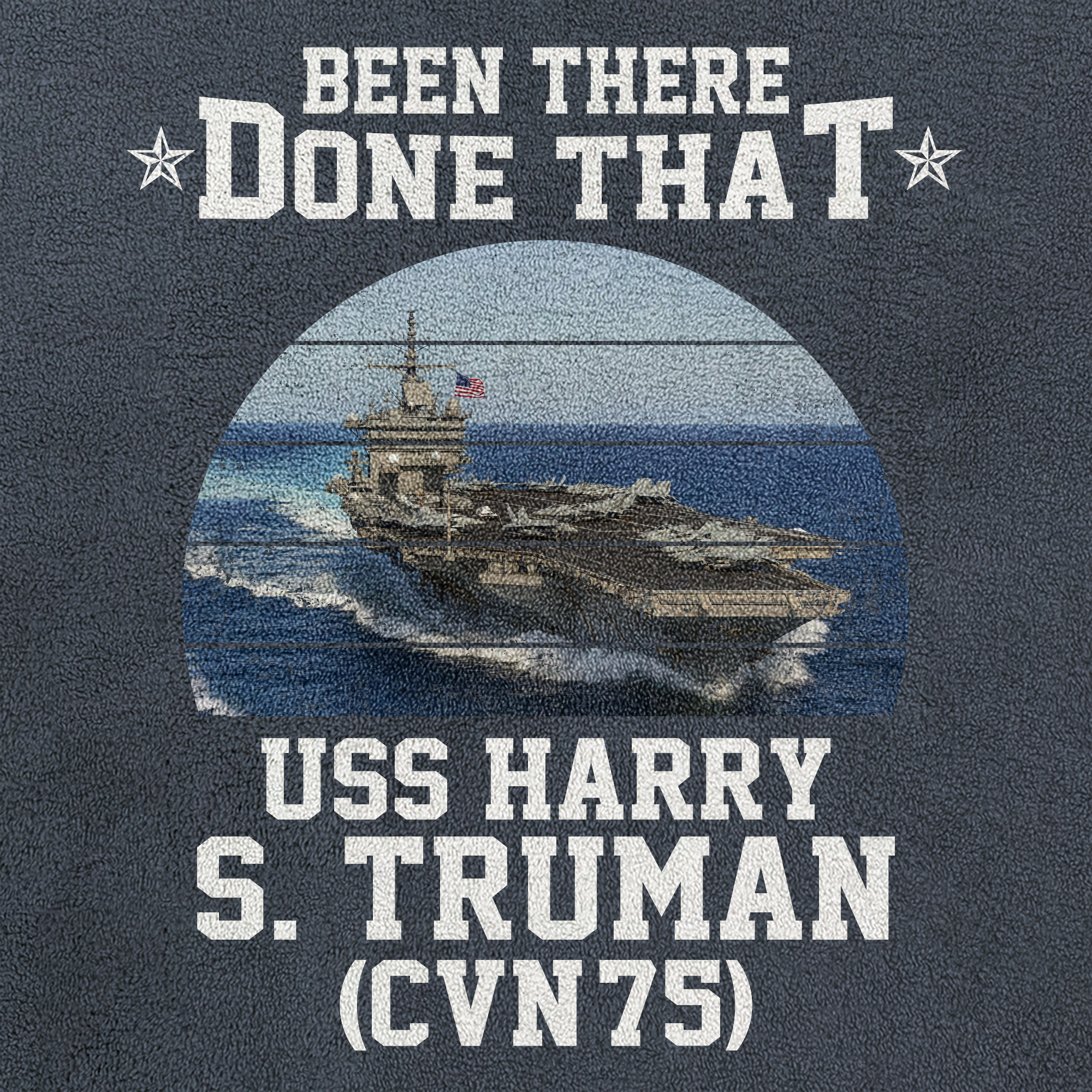 Personalizable Navy Ship Been There Done That Half-Zip Raglan Sweatshirt