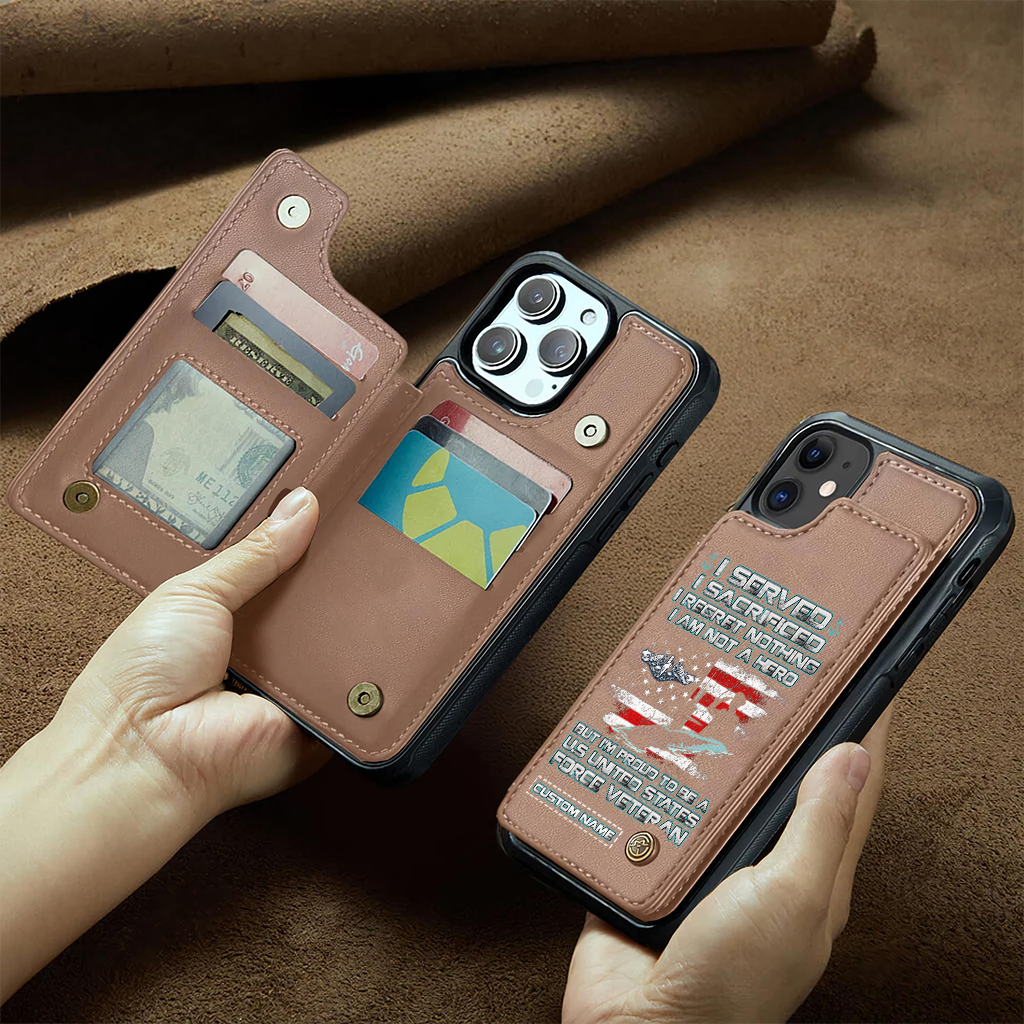 Personalizable Navy Submarine I Served I Sacrificed Wallet Phone Case