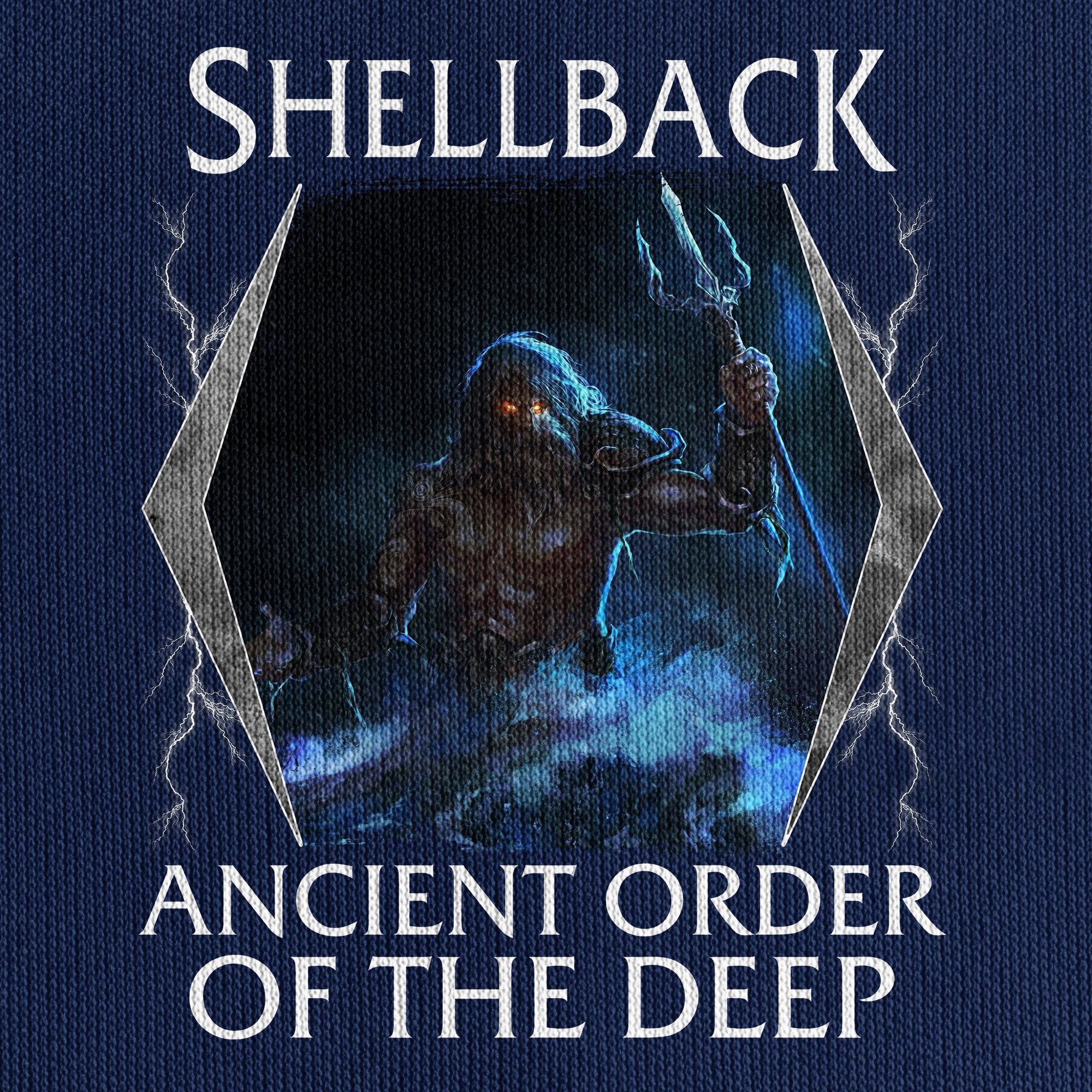 Navy Shellback Ancient Order Of The Deep Quarter Zip Hoodie