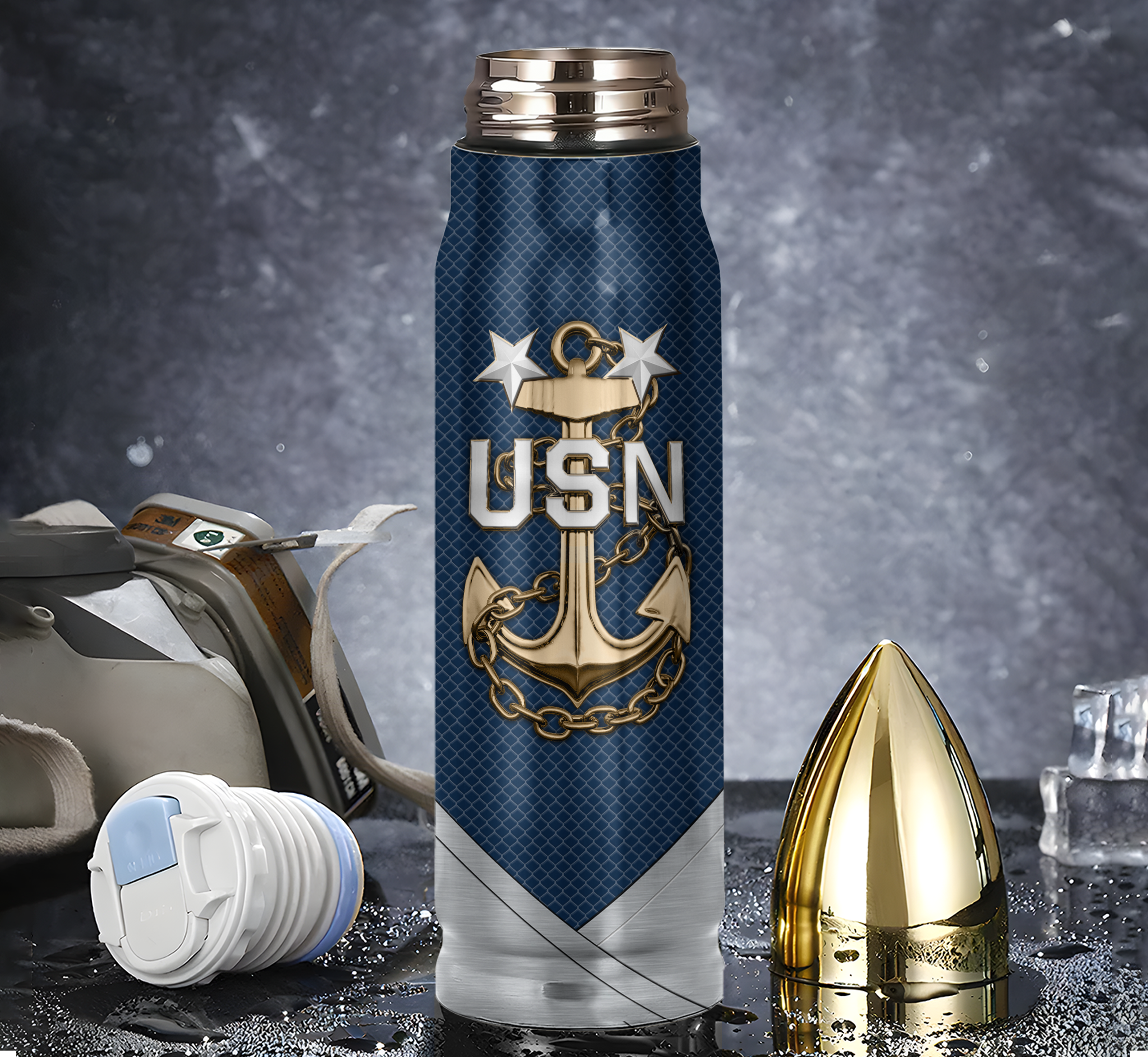 Navy 250th Anniversary Bullet Tumbler