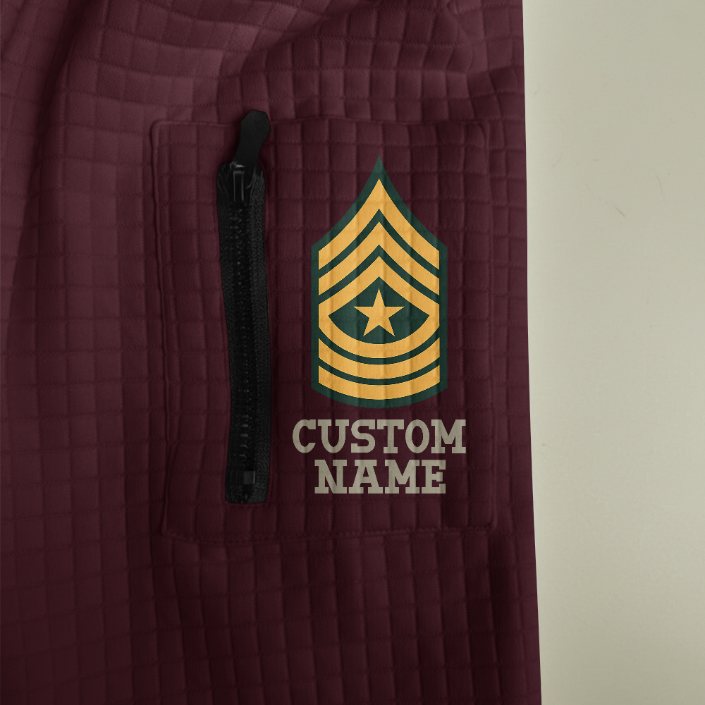 Personalizable 82nd Airborne Waffle Hooded Jacket