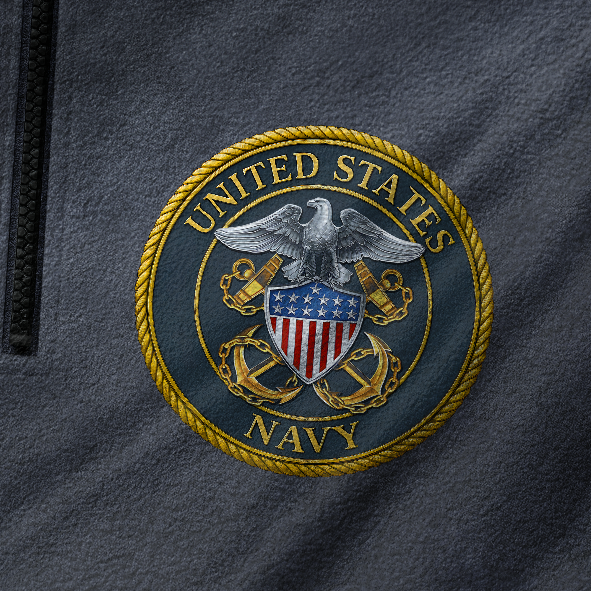 Navy Anchor Half-Zip Raglan Sweatshirt