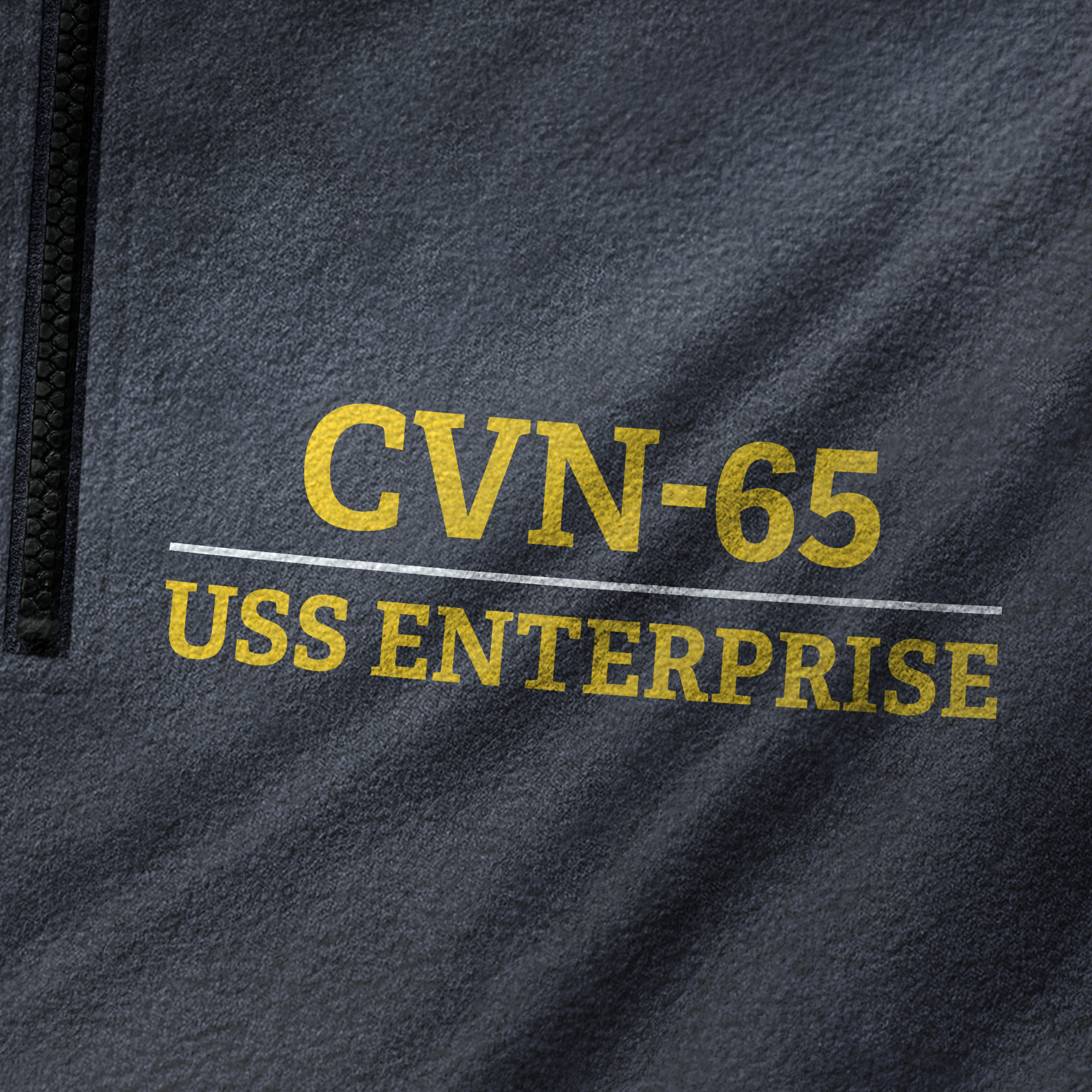 Personalizable Navy Ship Half-Zip Raglan Sweatshirt