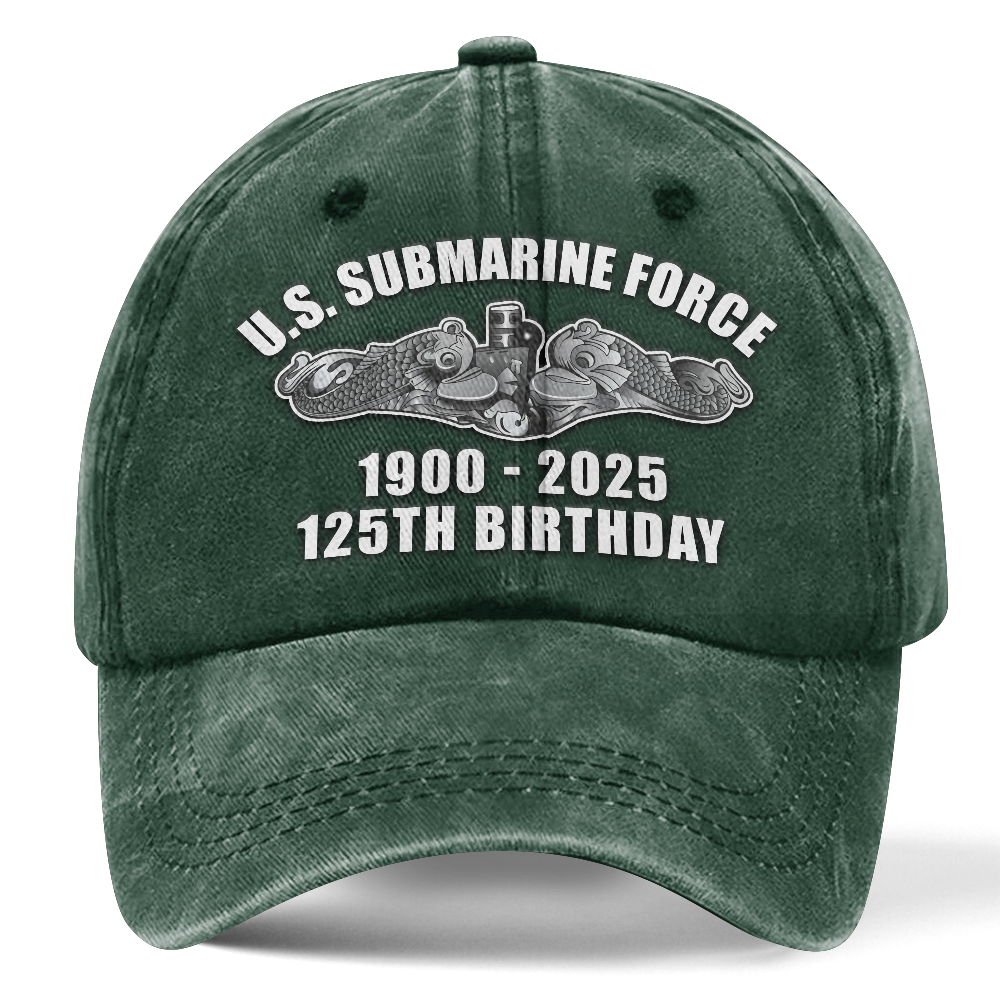 Navy Submarine 125th Birthday Washed Cap