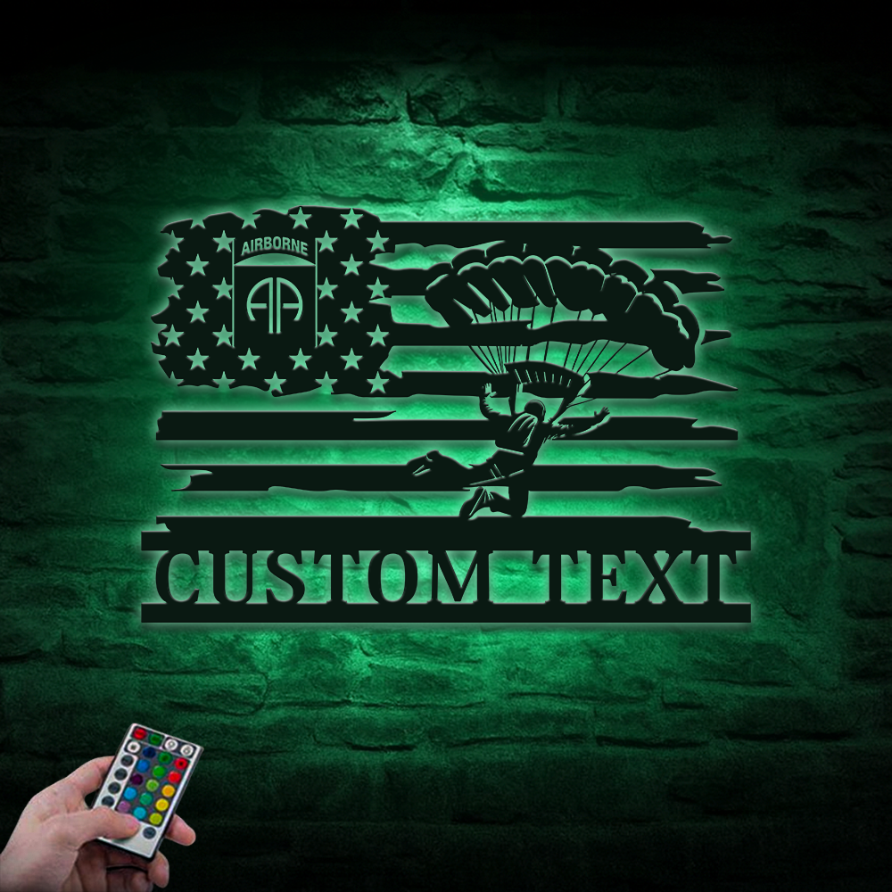 Personalized Airborne Metal Sign Wall Art