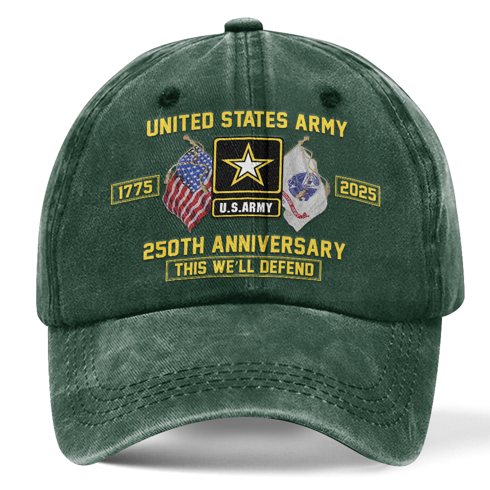 Army 250th Anniversary Washed Cap