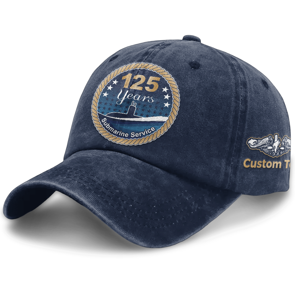 Navy Submarine 125th Birthday Washed Cap
