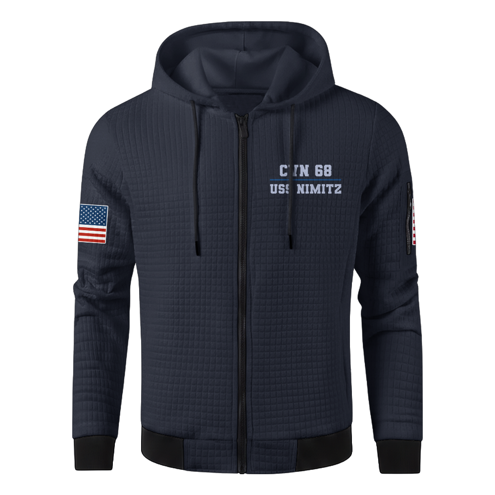 Personalizable I Lived In A Small Town That Floated Waffle Hooded Jacket