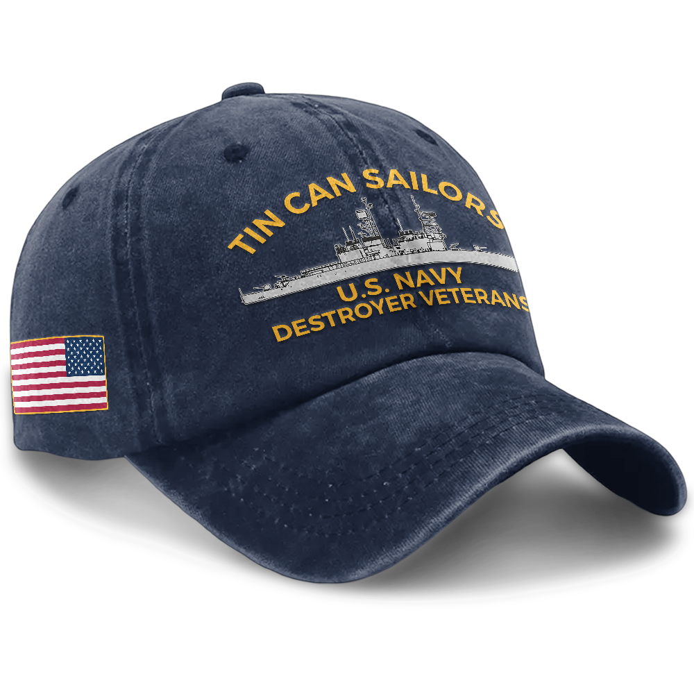 Personalizable Tin Can Sailors Washed Cap