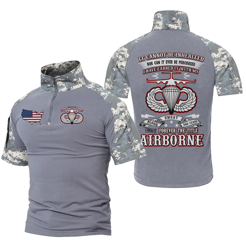 I Own Forever The Title Airborne Veteran Tactical Polo Shirt