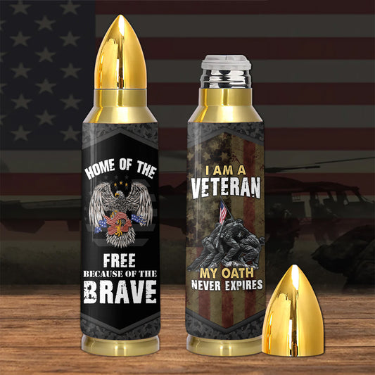 Veteran Home Of The Free Because Of The Brave Bullet Tumbler