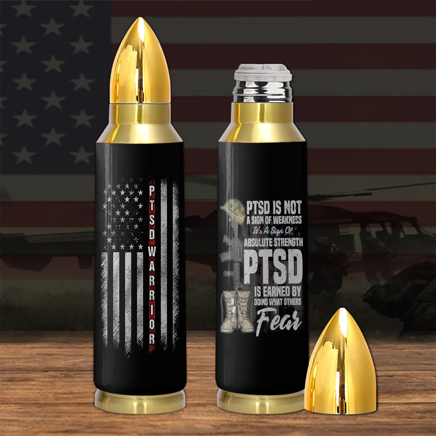 PTSD Is Not A Sign Of Weakness Bullet Tumbler