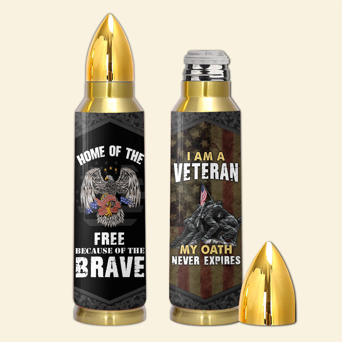 Veteran Home Of The Free Because Of The Brave Bullet Tumbler