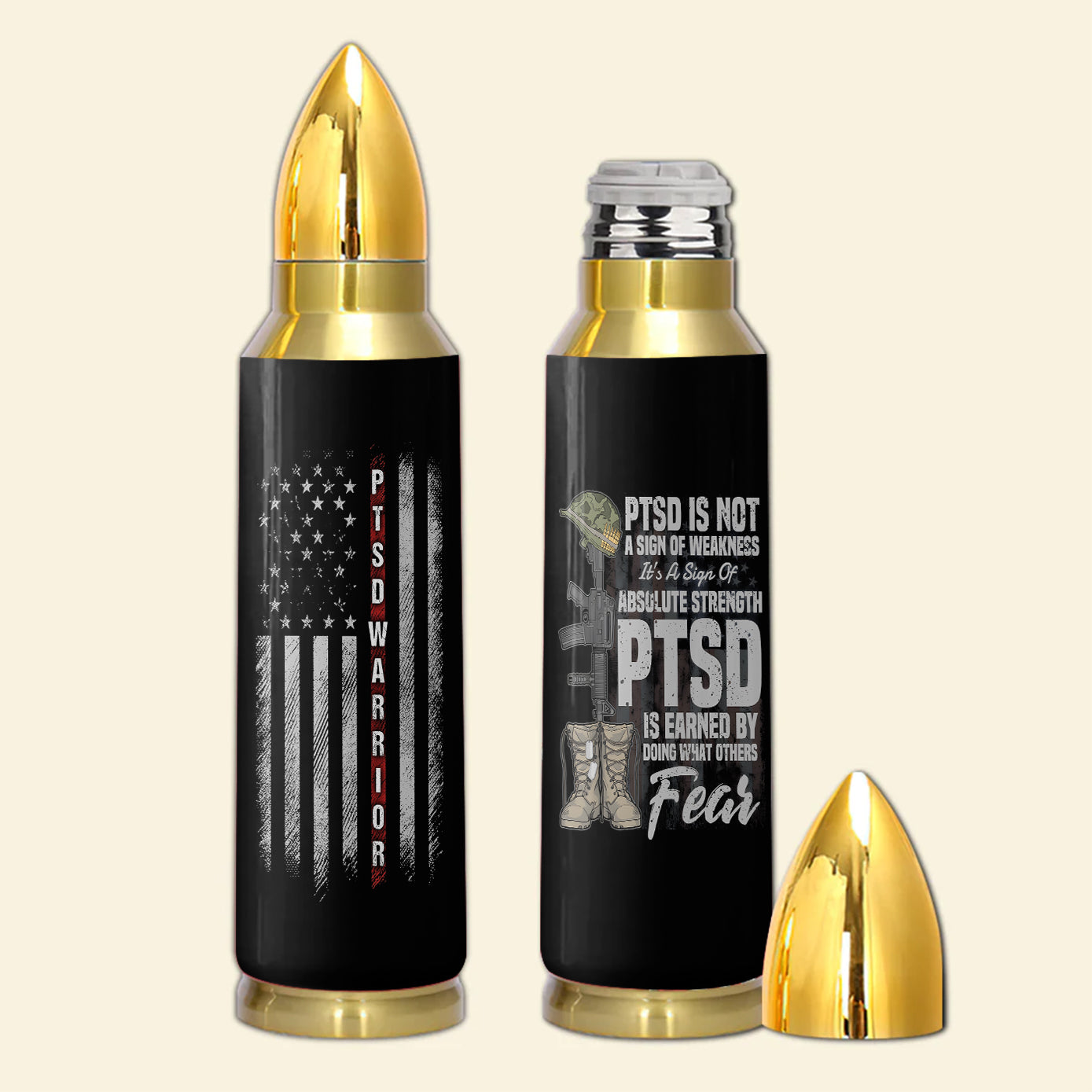 PTSD Is Not A Sign Of Weakness Bullet Tumbler