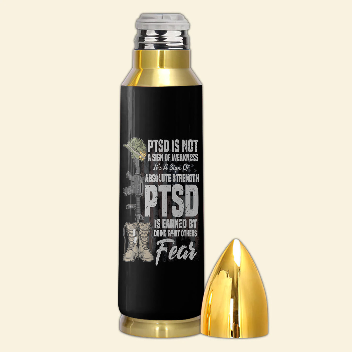 PTSD Is Not A Sign Of Weakness Bullet Tumbler