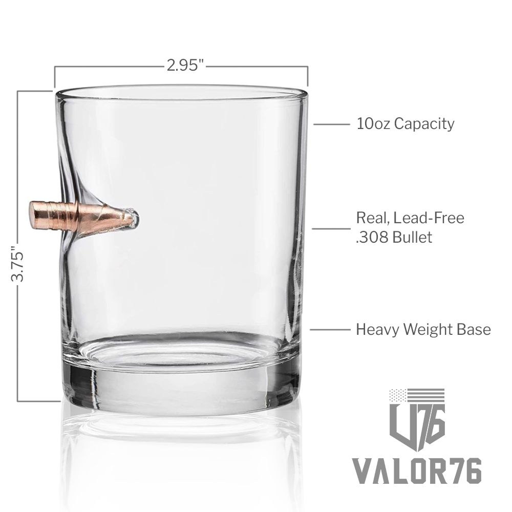 Army Engineer 250th Anniversary Bullet Whiskey Glass