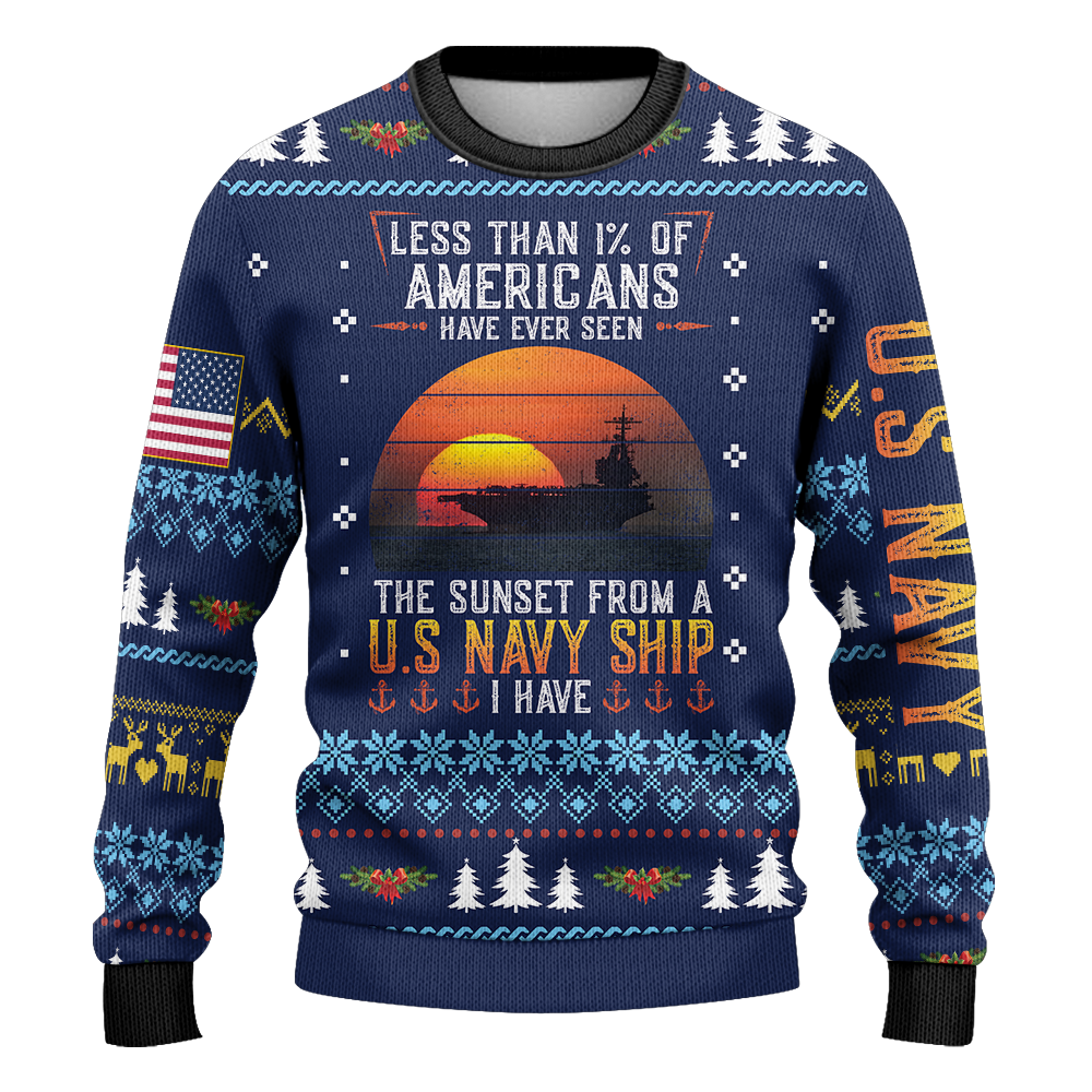 Less Than 1% Sunset Ugly Knitted Sweatshirt