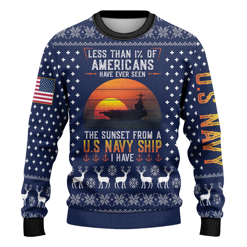 Less Than 1% Sunset Ugly Knitted Sweatshirt