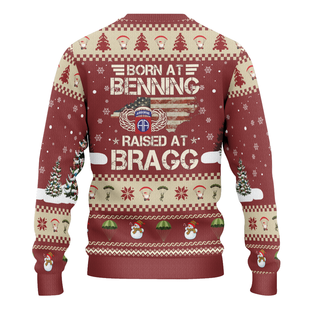 Born At Benning Raised At Bragg Knitted Sweatshirt