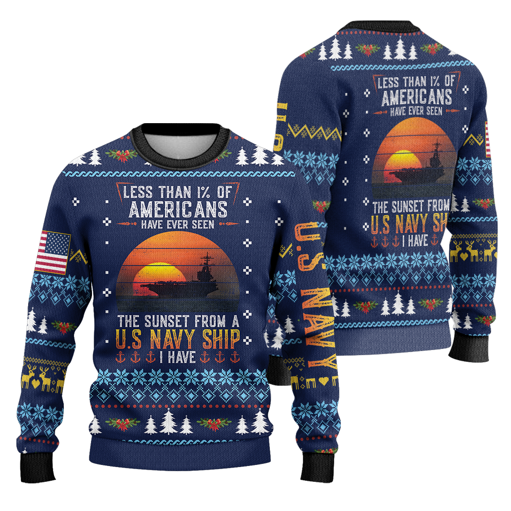 Less Than 1% Sunset Ugly Knitted Sweatshirt