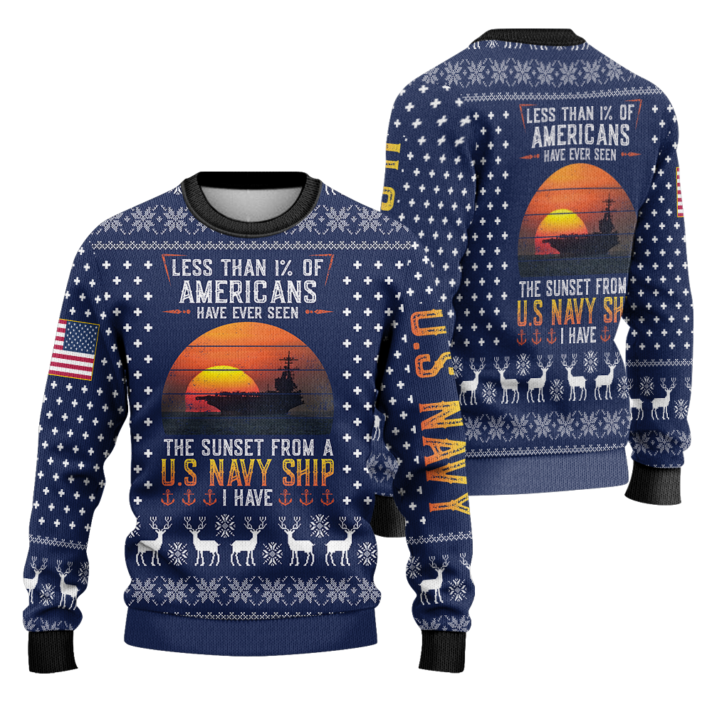 Less Than 1% Sunset Ugly Knitted Sweatshirt