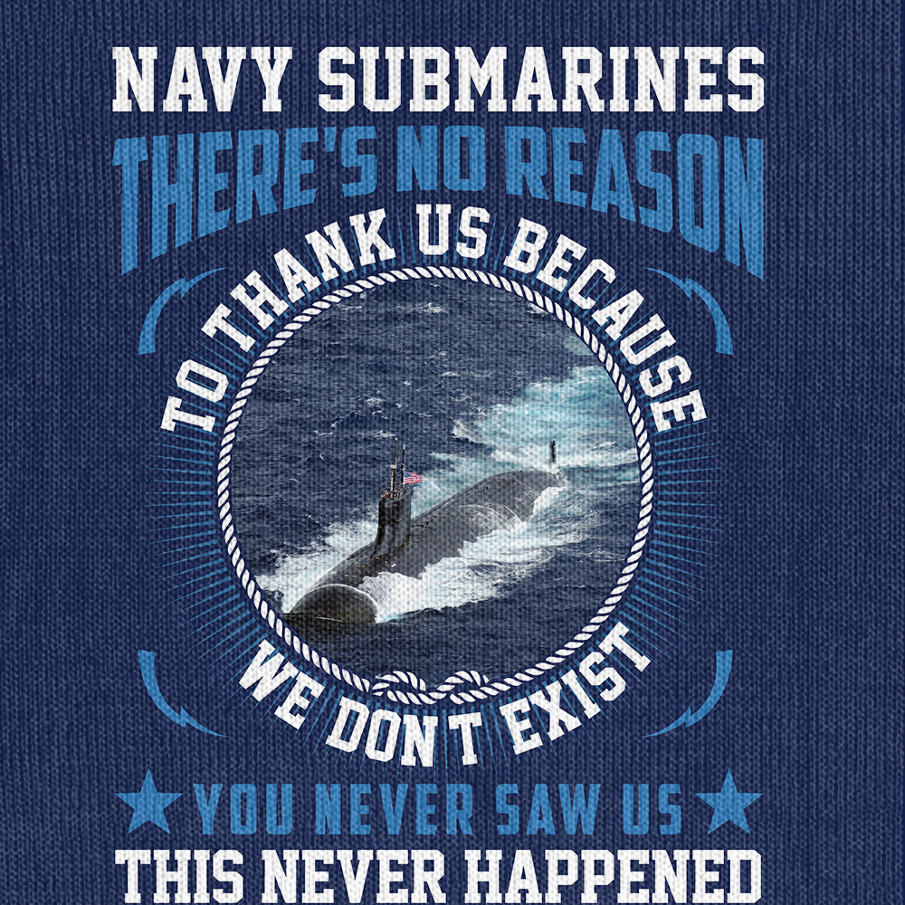 Navy Submarines There's No Reason To Thank Us Knitted Sweatshirt