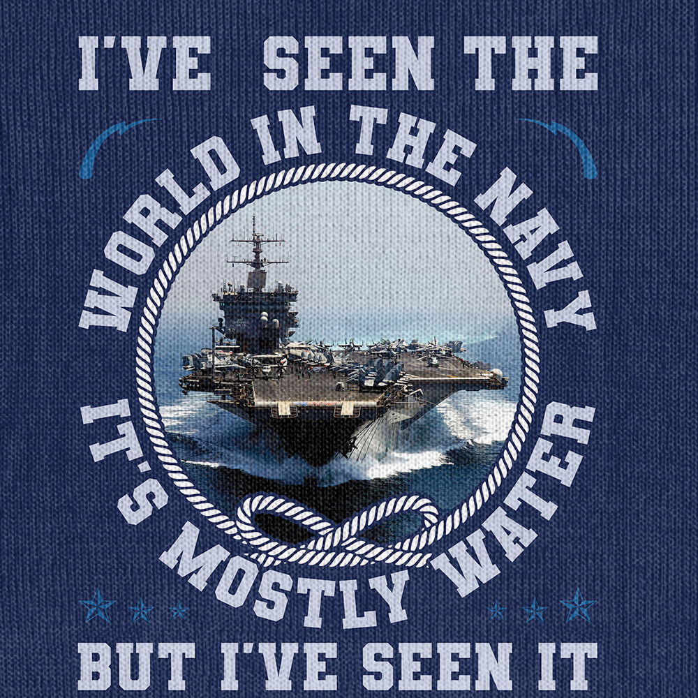 I've Seen The World In The Navy Knitted Sweatshirt