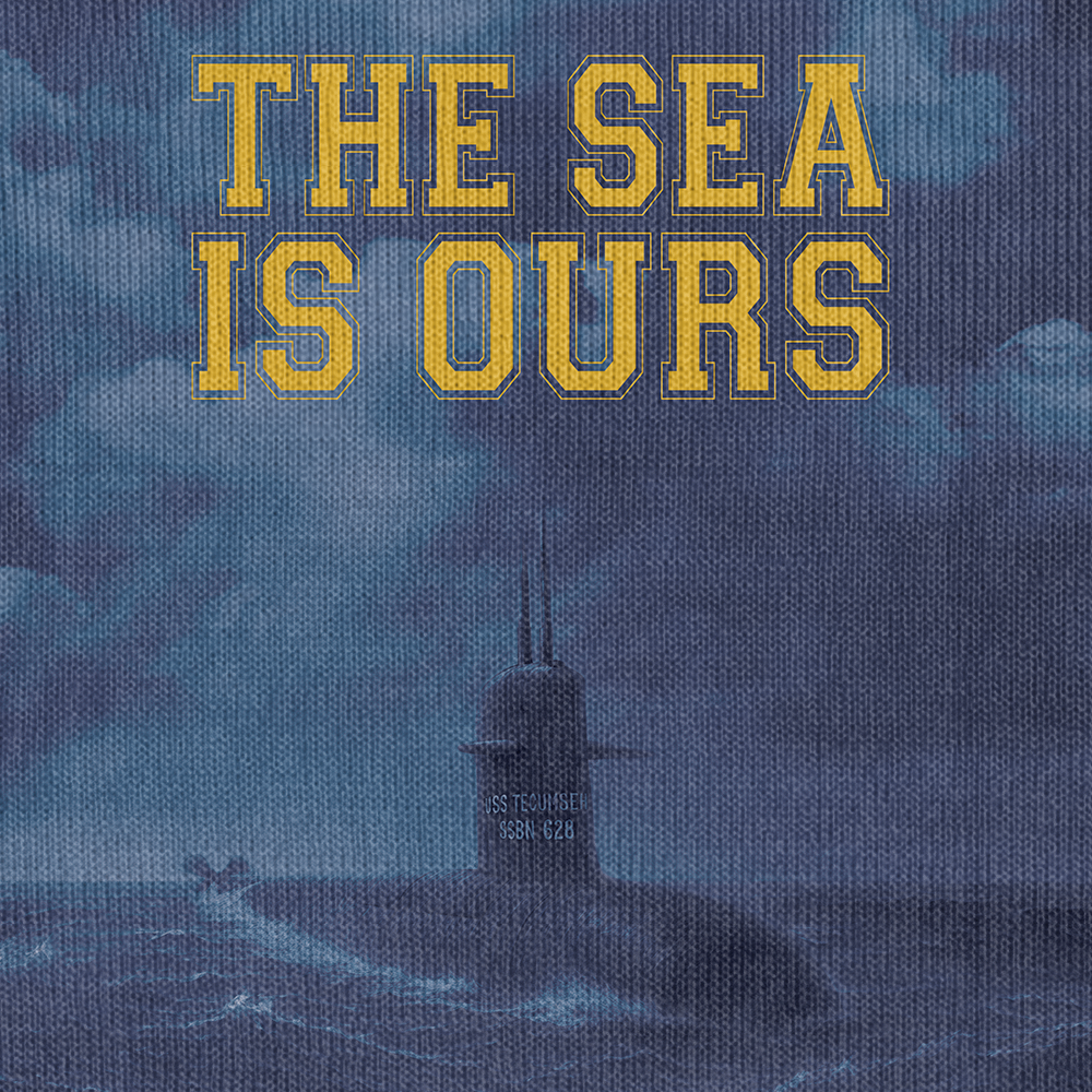 Personalizable Navy Submarine The Sea Is Ours Knitted Sweatshirt